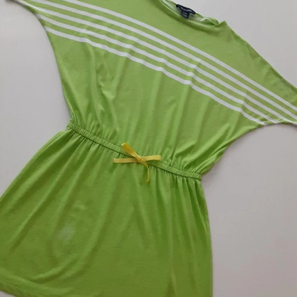 Ralph Lauren girls lime green cotton dress Xl (14-16)